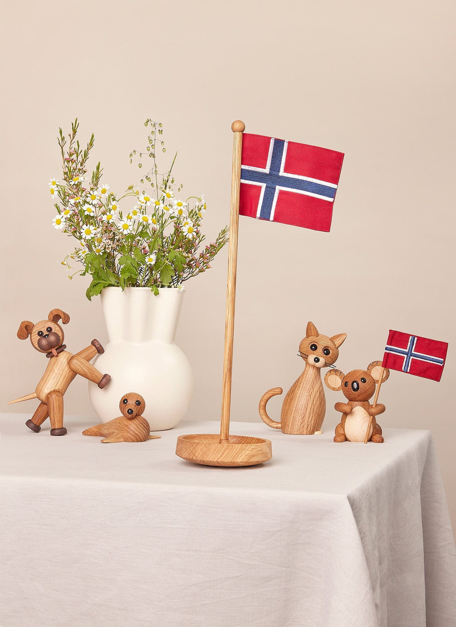 Drapeau de la table de la copenhague du printemps, drapeau norvégien