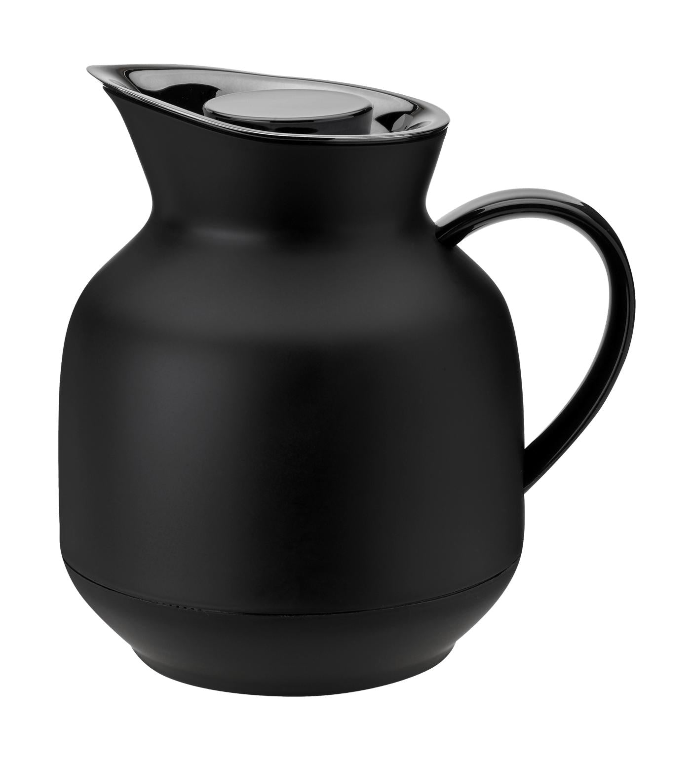 Stelton Amphora Vakuum -Topf -Tee 1 L, weiches Schwarz