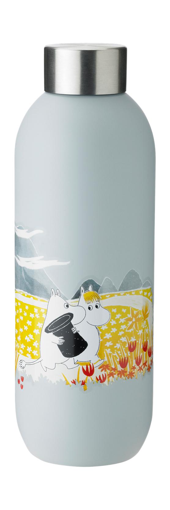 Stelton opbevar kølig vandflaske 0,75 L, Moomin Soft Sky