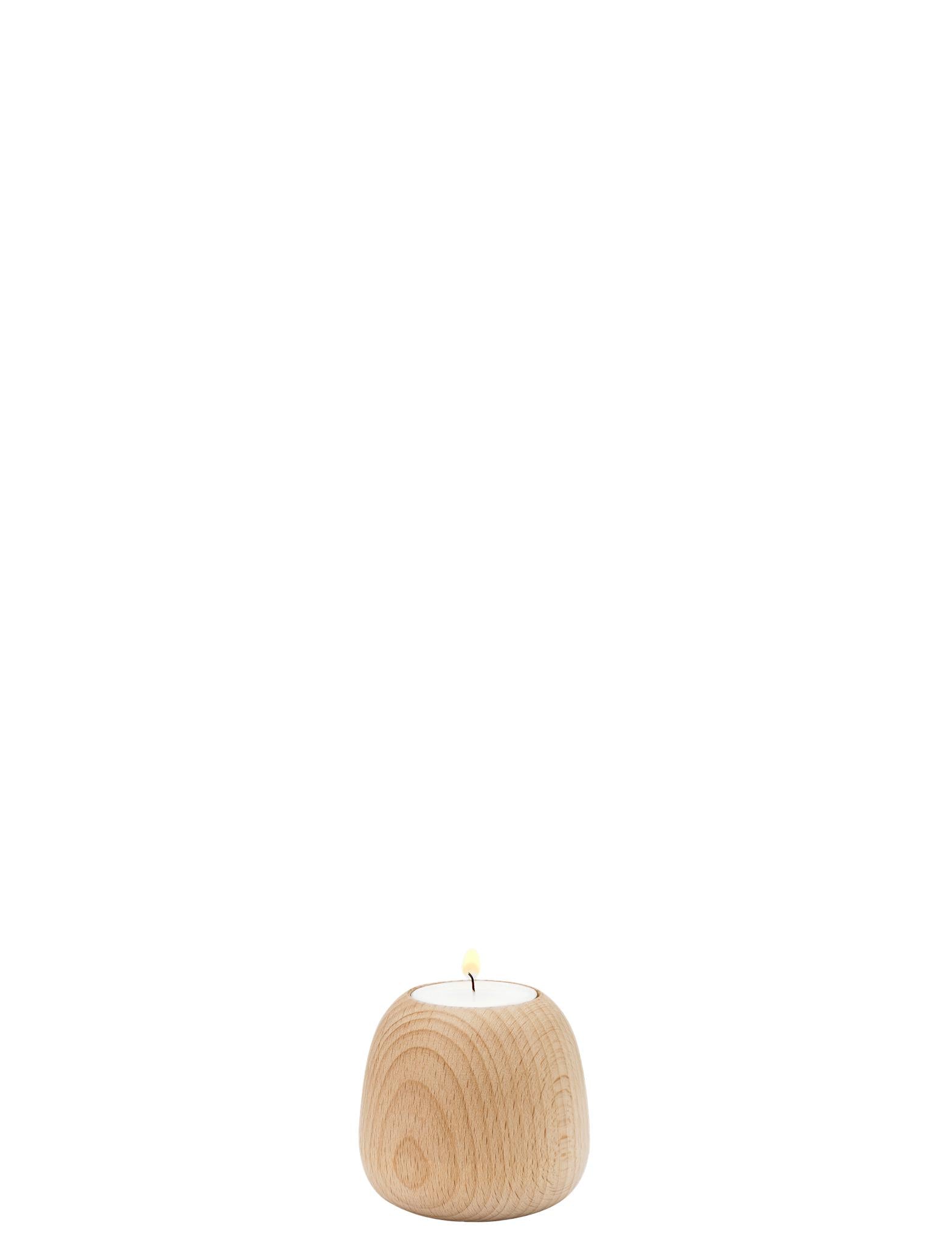 Stelton Ora Candlestick 6,5 cm, bois de hêtre