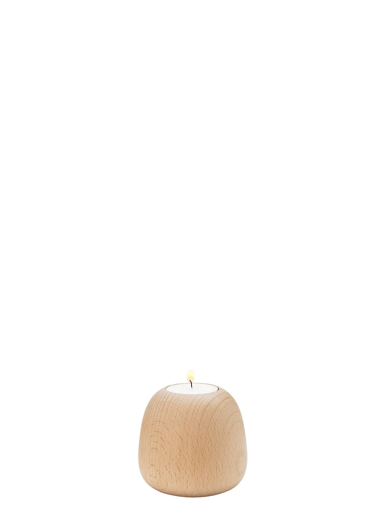 Stelton Ora Candlestick 8 cm, bois de hêtre