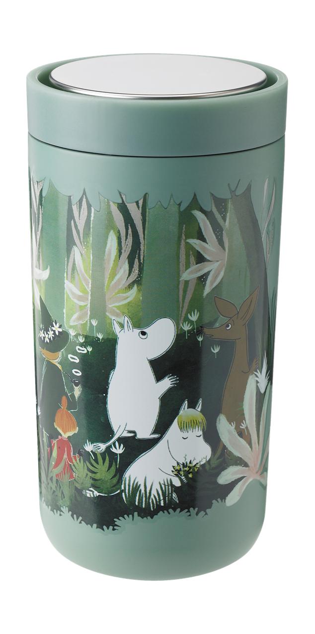 Stelton for at gå klik på Thermo Mug 0,2 L, Moomin Soft Dusty Green