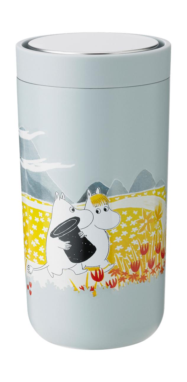 Stelton for at gå klik på Thermo krus 0,2 L, Moomin Soft Sky