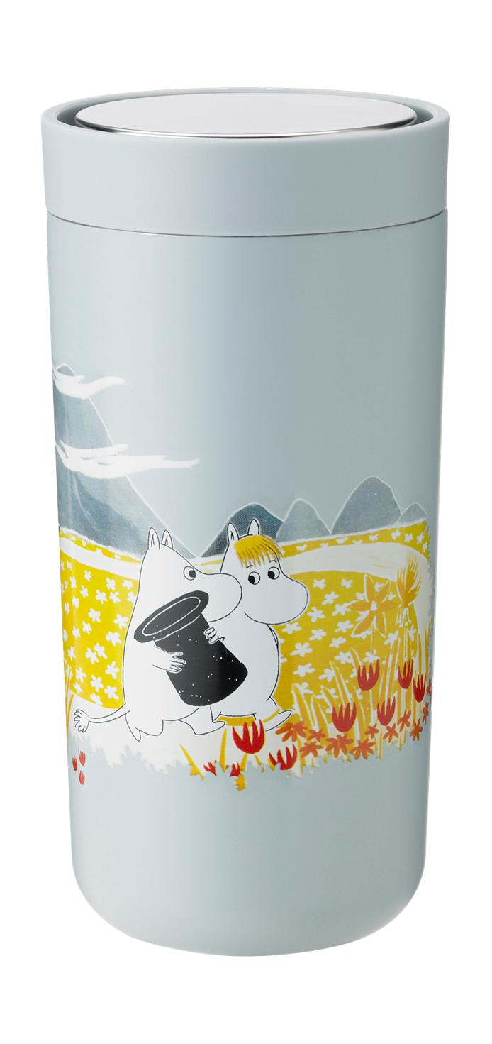 Stelton for at gå klik på Thermo krus 0,4 L, Moomin Soft Sky