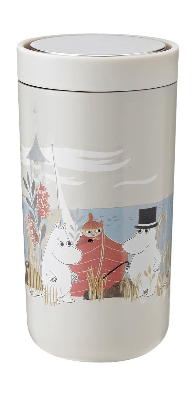 Stelton para ir a hacer clic en Thermo Taza 0,2 L, Moomin Soft Sand