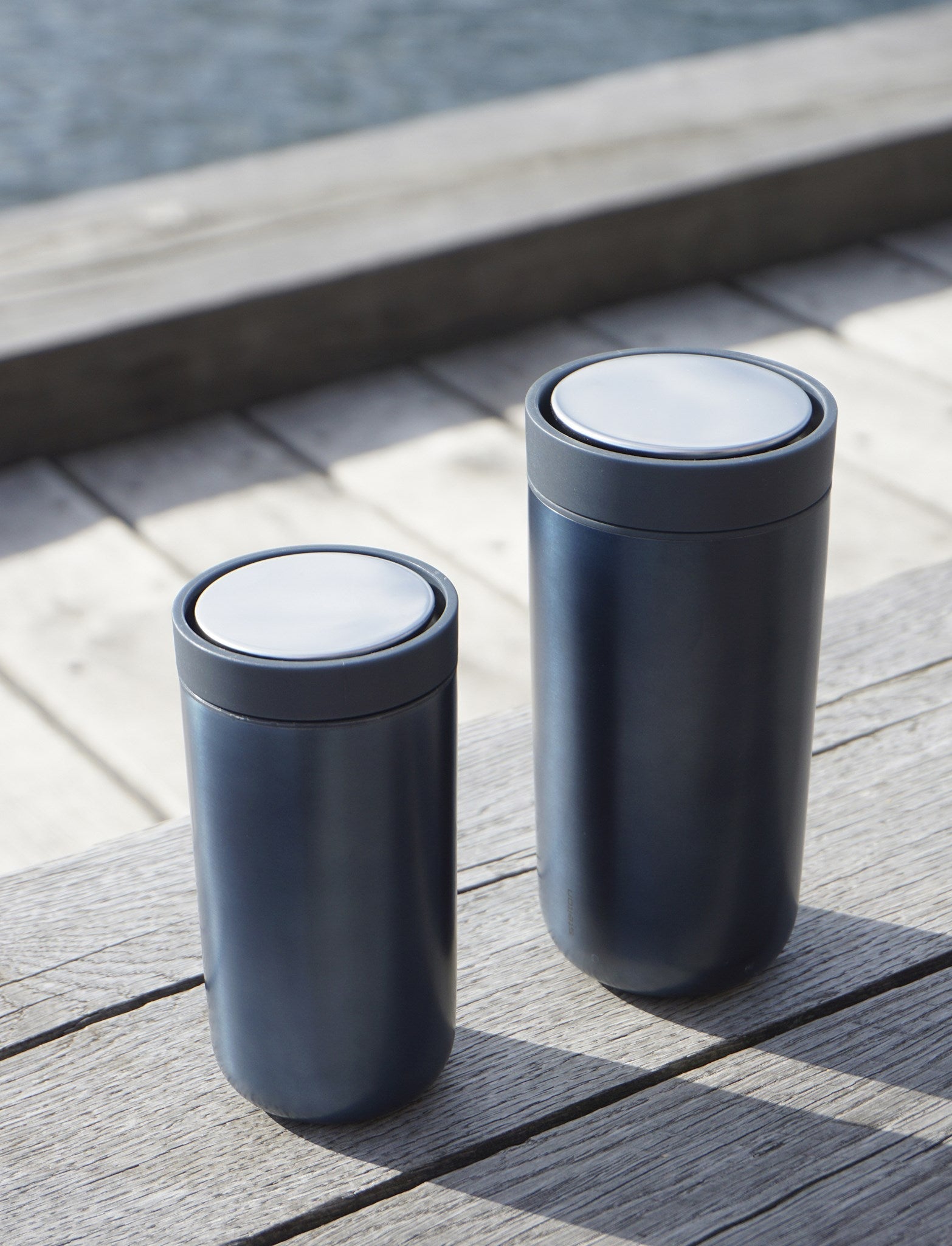 Stelton pour aller cliquer pour aller tasse 0,2 L, métal bleu foncé