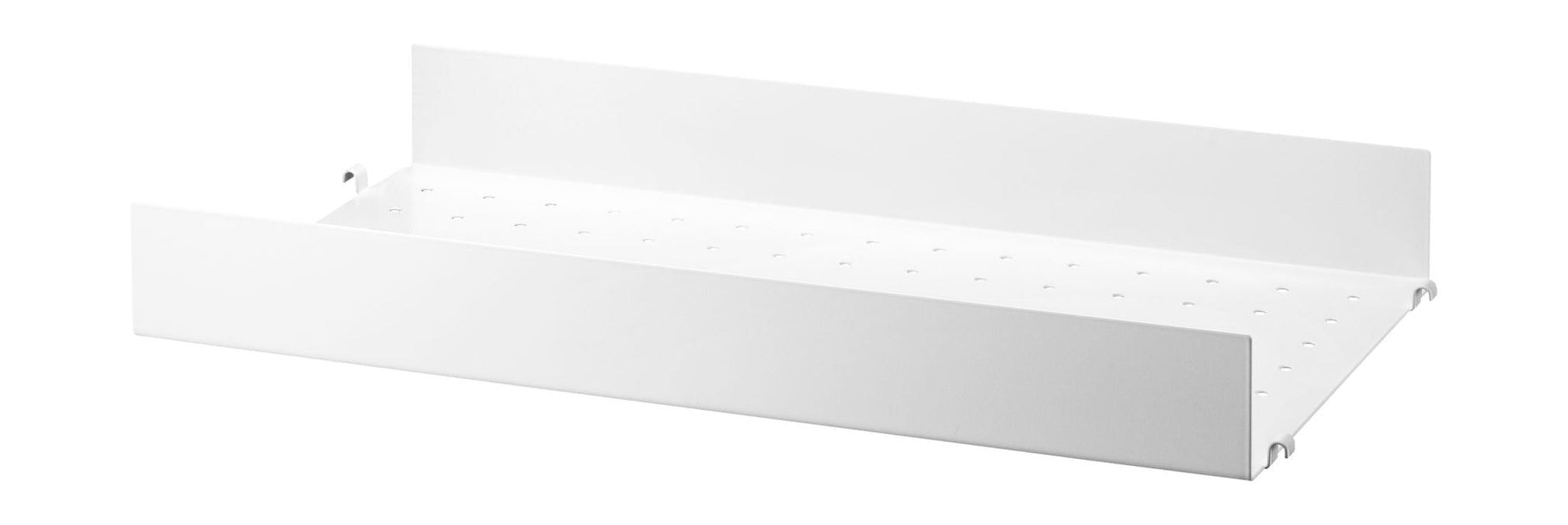 Strängmöbler Strängsystem Metallhylla med högkant 30x58 cm, vit