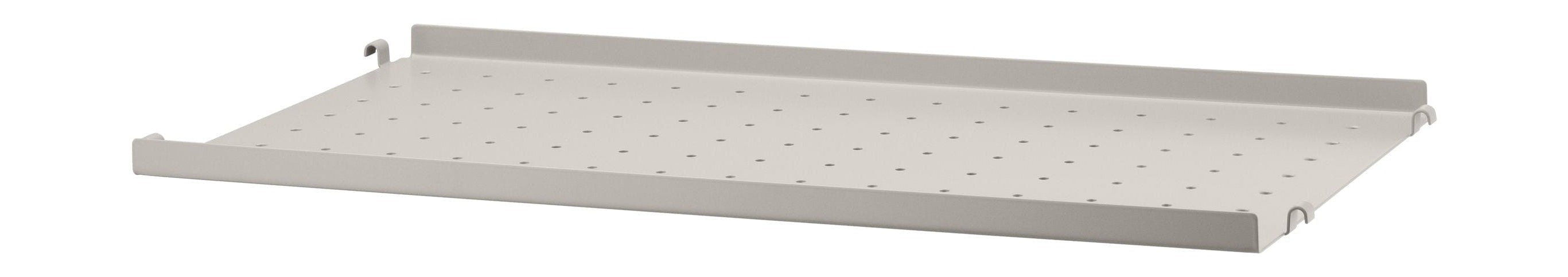 Sistema de muebles de cuerda Estante de metal con un borde bajo 30x58 cm, beige