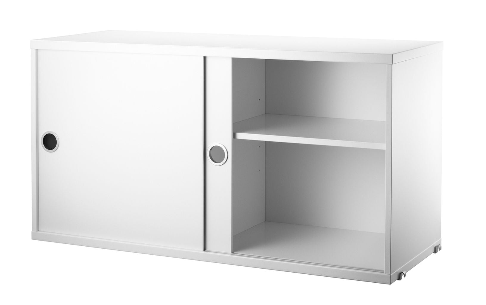 String Furniture System Elemento de gabinete con puertas correderas 30x78x42 cm, blanco