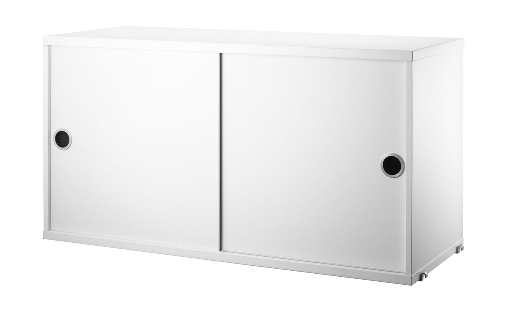 Kabinettelement des String Möbel String System mit Schiebetüren 30x78x42 cm, weiß