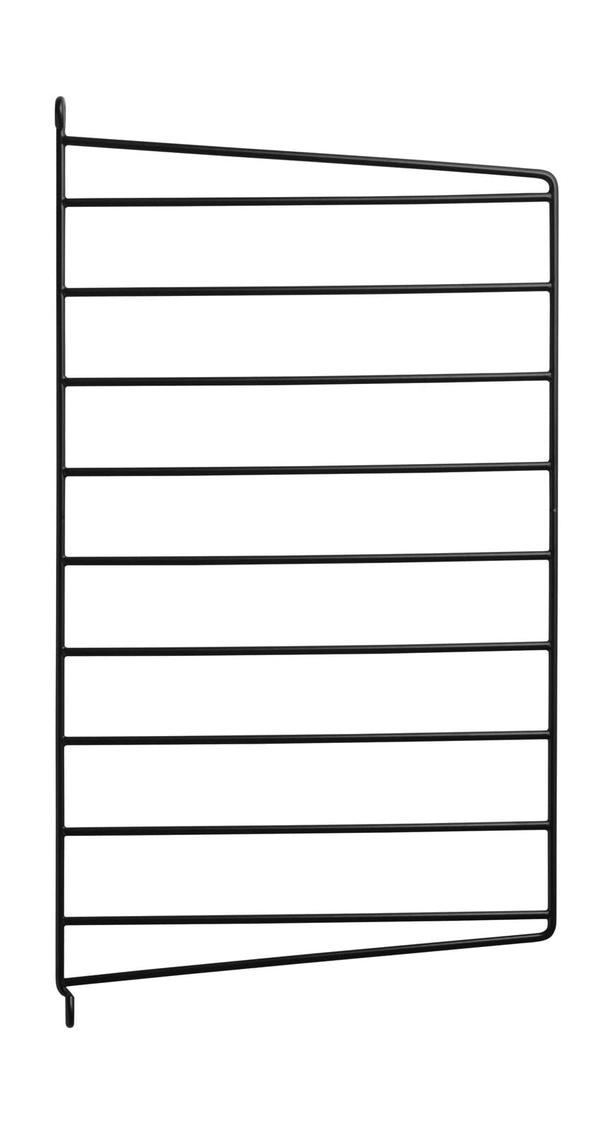 Saitenmöbel -Saitensystem Seitenplatte Wand montiert 30x50 cm schwarz, 2 Set von 2