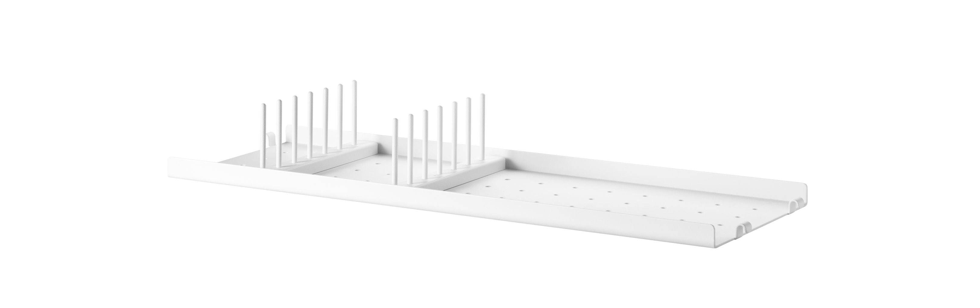 Muebles de cuerda Sistema de cuerdas Estante de placa de 20 cm de blanco, conjunto de 2