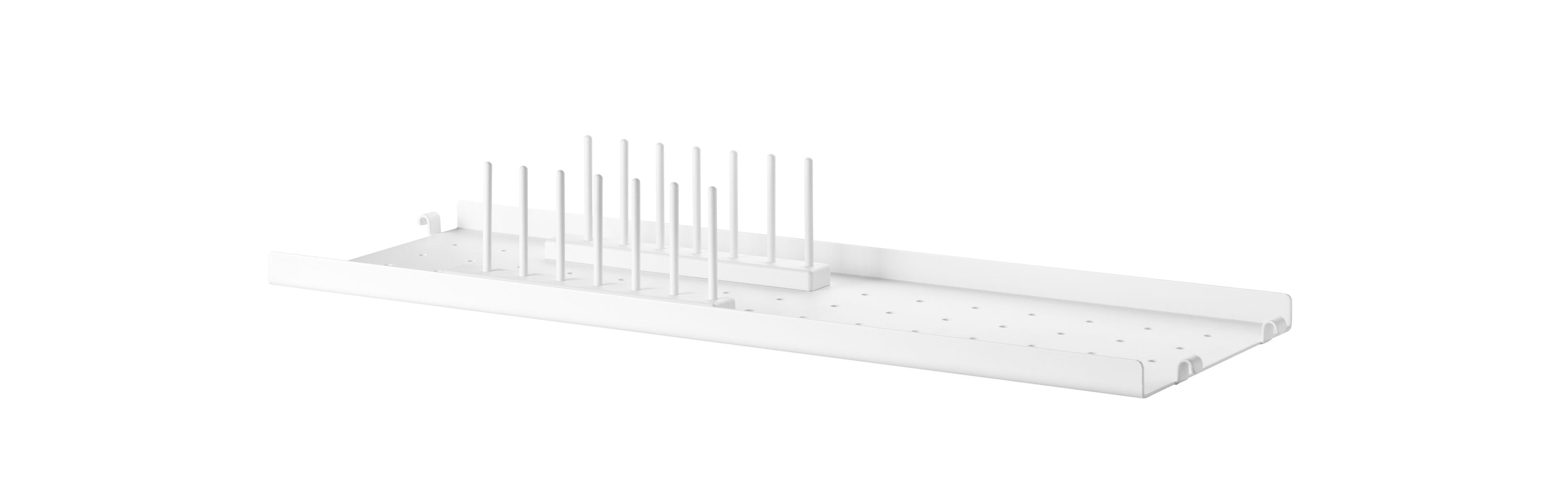 String Furniture String System Plate Shelf 20 Cm White, Set Of 2