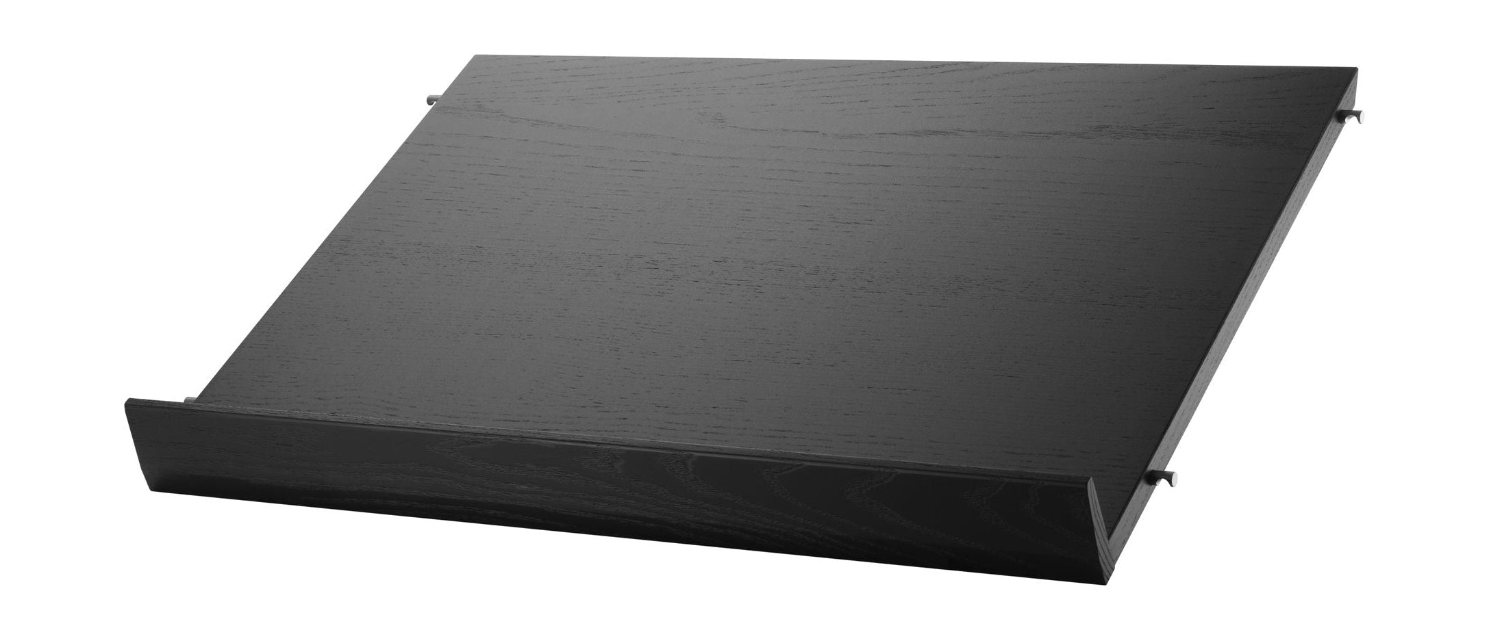 String Meubles Système de chaîne Magazine Bac Wood Black Taché Taché de cendres, 30x58 cm