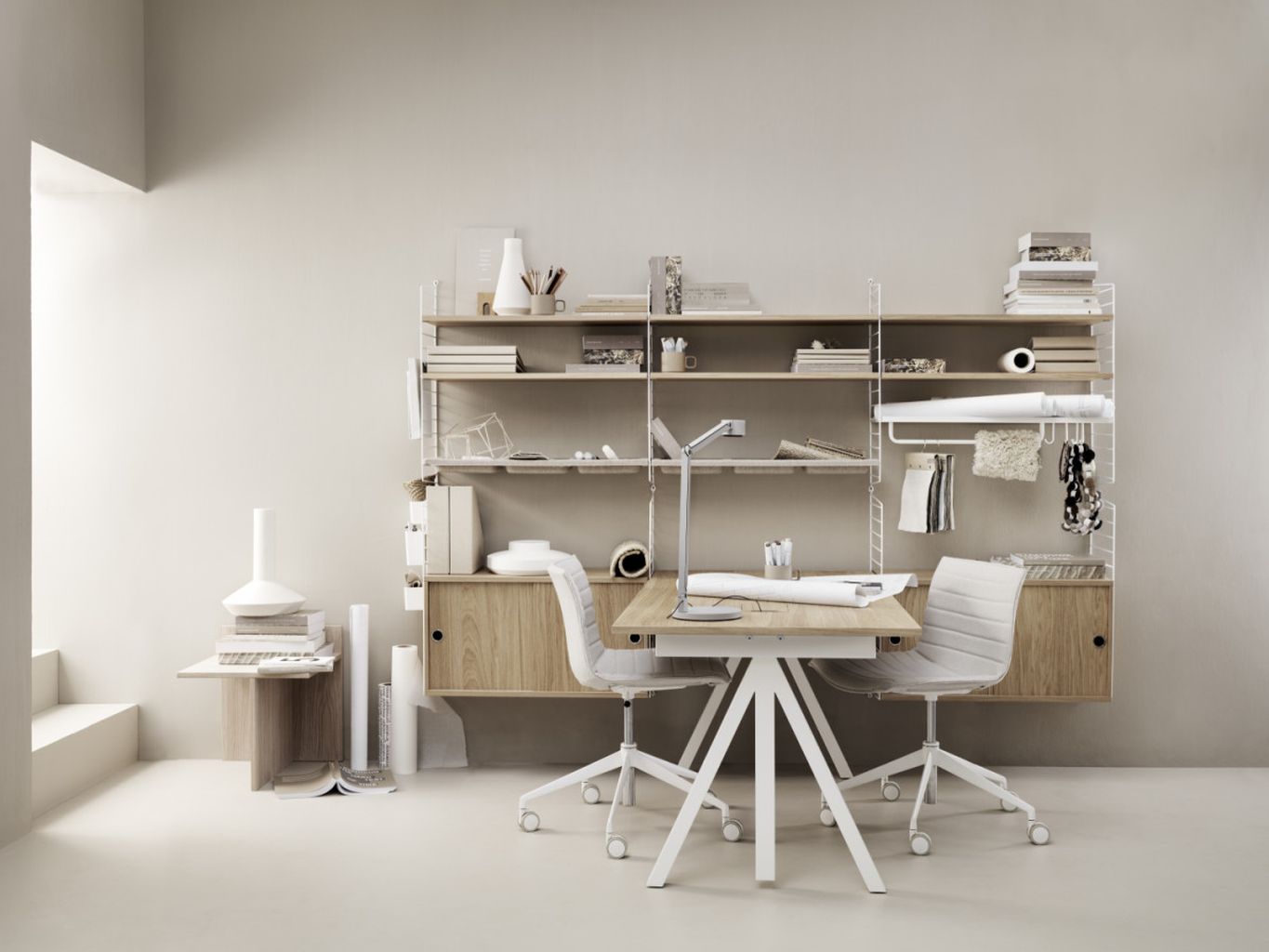 Strängmöbler fungerar arbetsbord ek, 78x140 cm