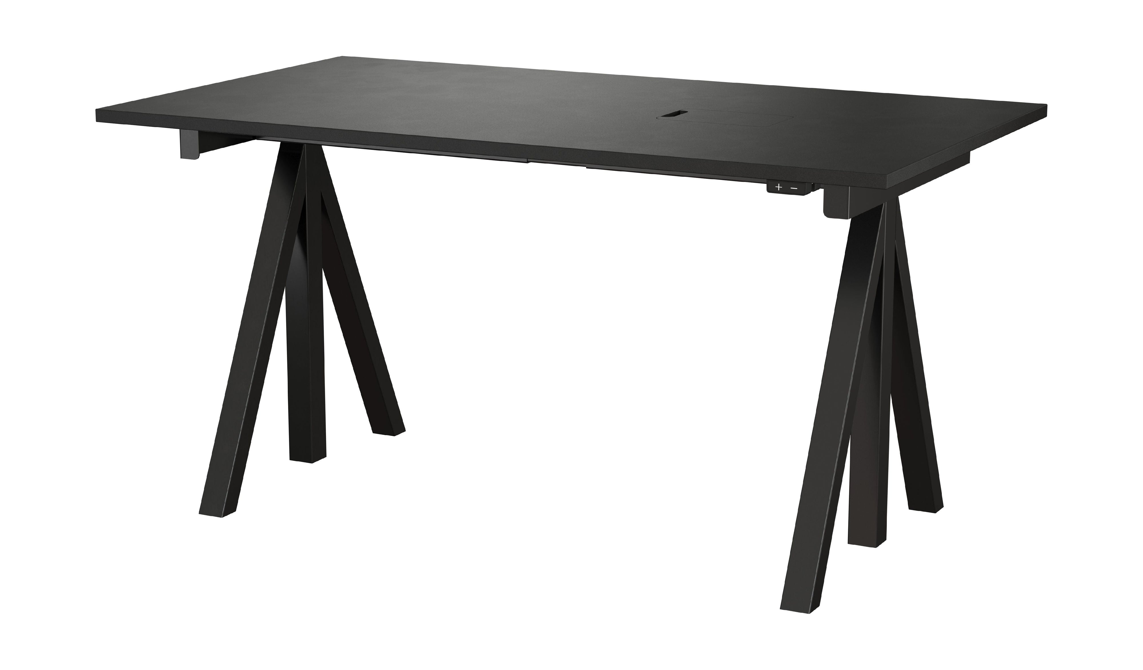 Saitenmöbel Höhe einstellbare Arbeitstabelle 78x140 cm, schwarz/schwarz