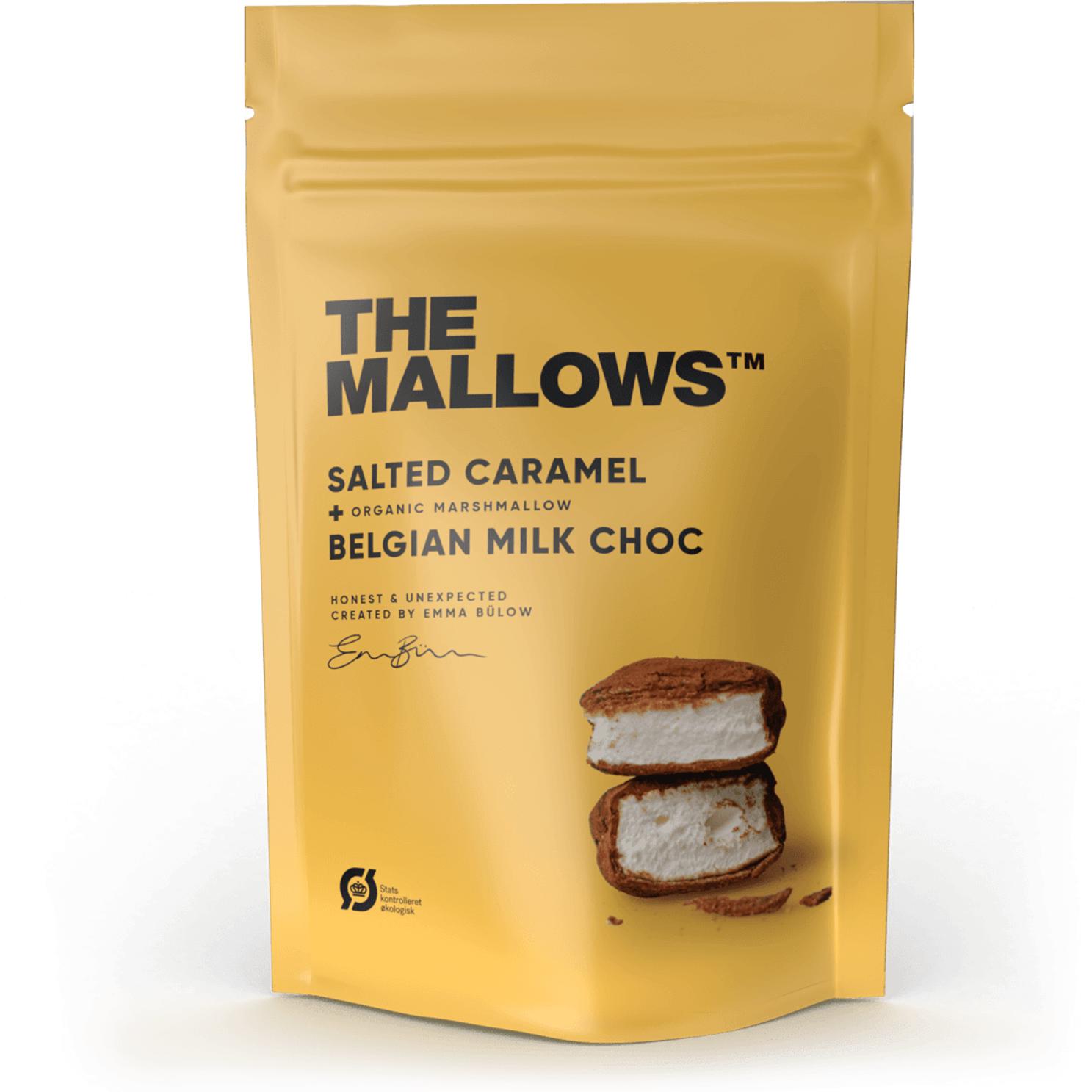 Les guimauves de Mallows avec du caramel salé et du chocolat, 150g