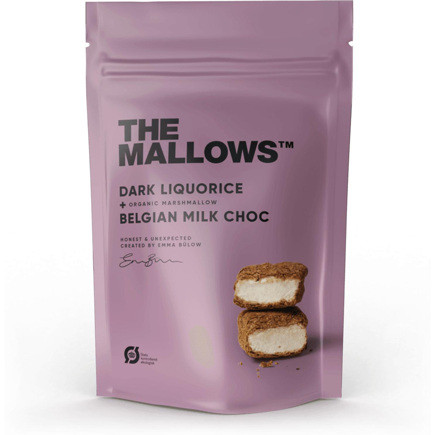 Mallows marshmallows med lakrids og chokolade, 150 g