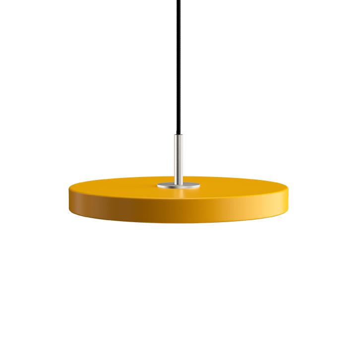 Umage Asteria Mini LED pendel, stål/safran gul
