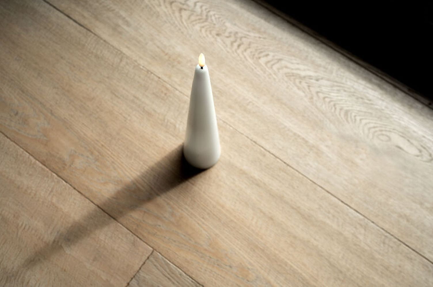 Uyuni iluminación led cone vela 3 d llama 6.8x30 cm, blanco nórdico