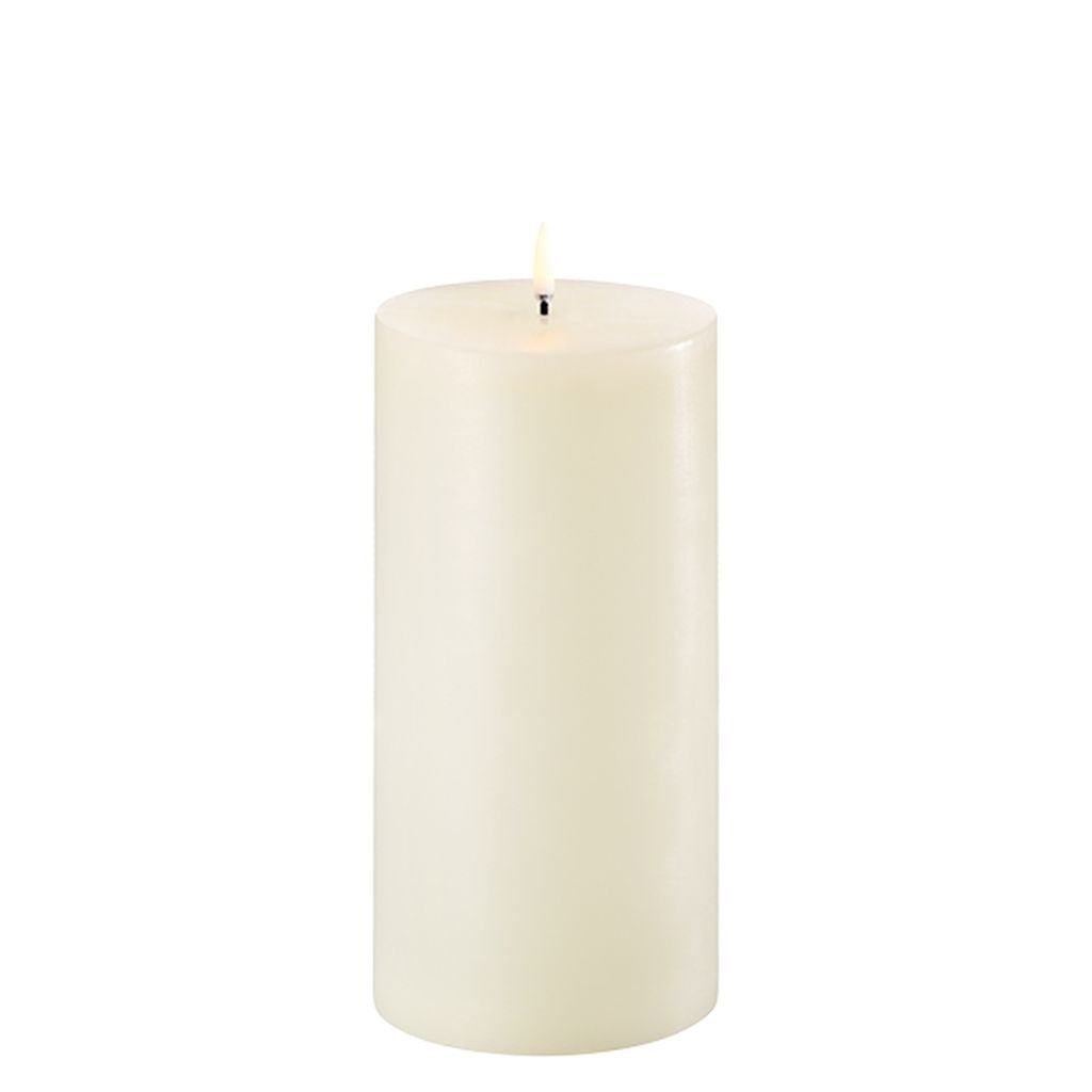 Uyuni Lighting LED Pilier Candle 3 D Flame Øx H 10x20,3 cm, ivoire