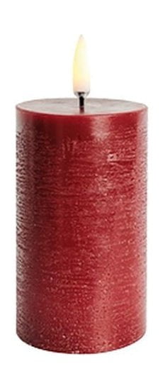 Pilar LED de iluminación de Uyuni Vela 3 D Flame Øx H 5,8x10,1 cm, Carmine Red