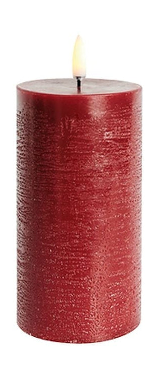 Uyuni Lighting LED Säule Kerze 3 D Flamme Øx H 7,8x15,2 cm, karmine rot