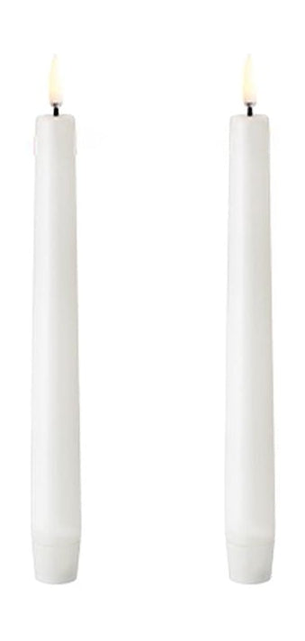 Vela de palo LED de iluminación de Uyuni 3 D 2 PC. Øx H 2,3x20 cm, blanco nórdico