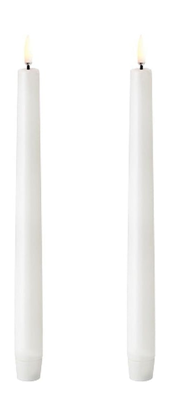 Uyuni belysning LED Stick Candle 3 d 2 st. Øx H 2,3x25 cm, nordisk vit