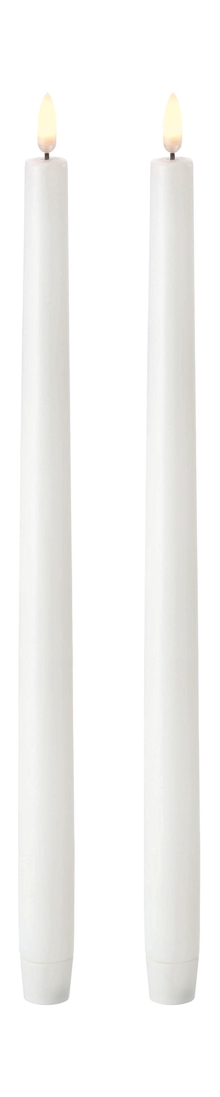 Vela de palo LED de iluminación de Uyuni 3 D 2 PC. Øx H 2,3x35 cm, blanco nórdico