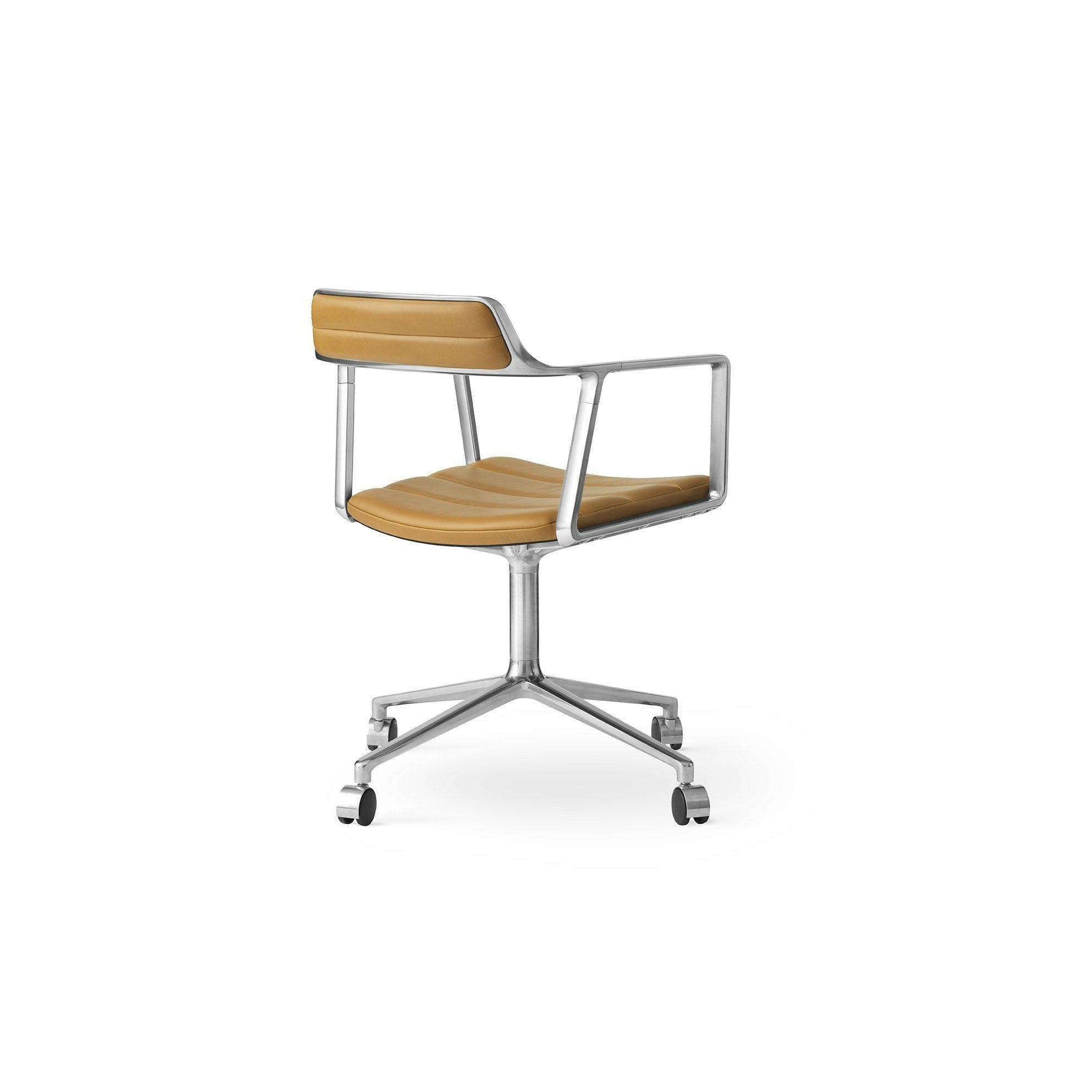 Vipp 452 Swivel Chair With Castors, Brown