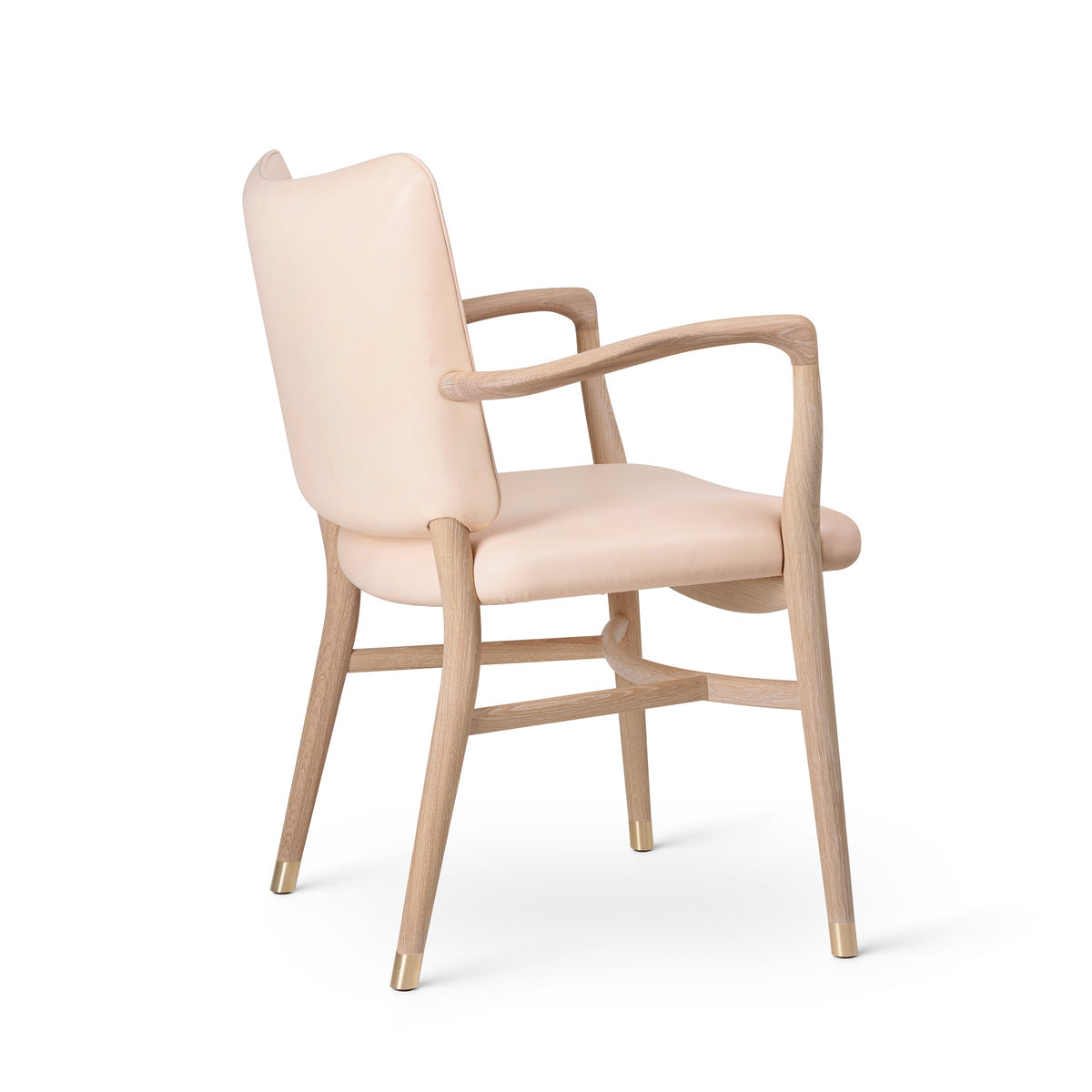 Carl Hansen VLA61 Monar CH fauteuil, huile blanche en chêne / cuir SIF 90