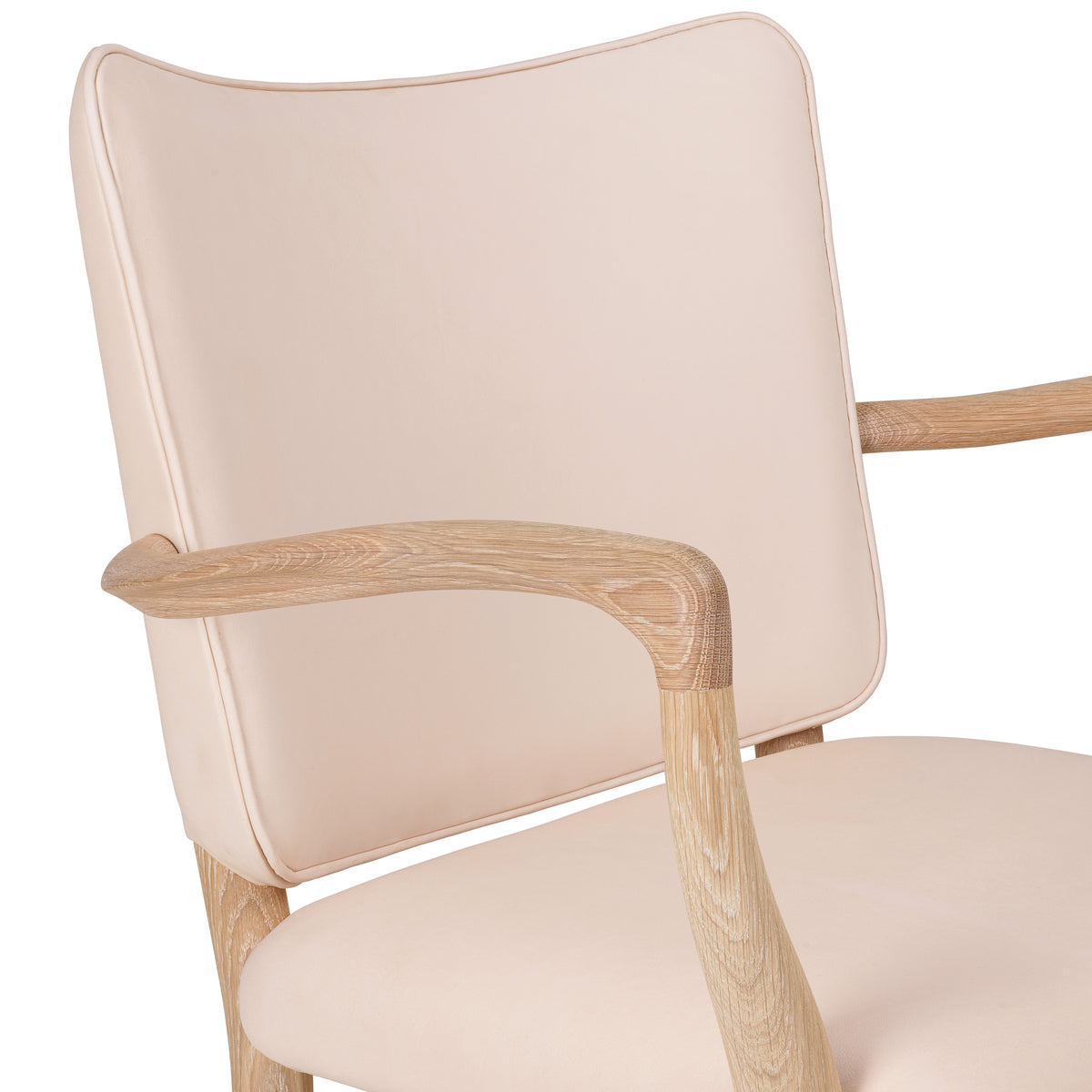 Carl Hansen VLA61 Monar CH fauteuil, huile blanche en chêne / cuir SIF 90