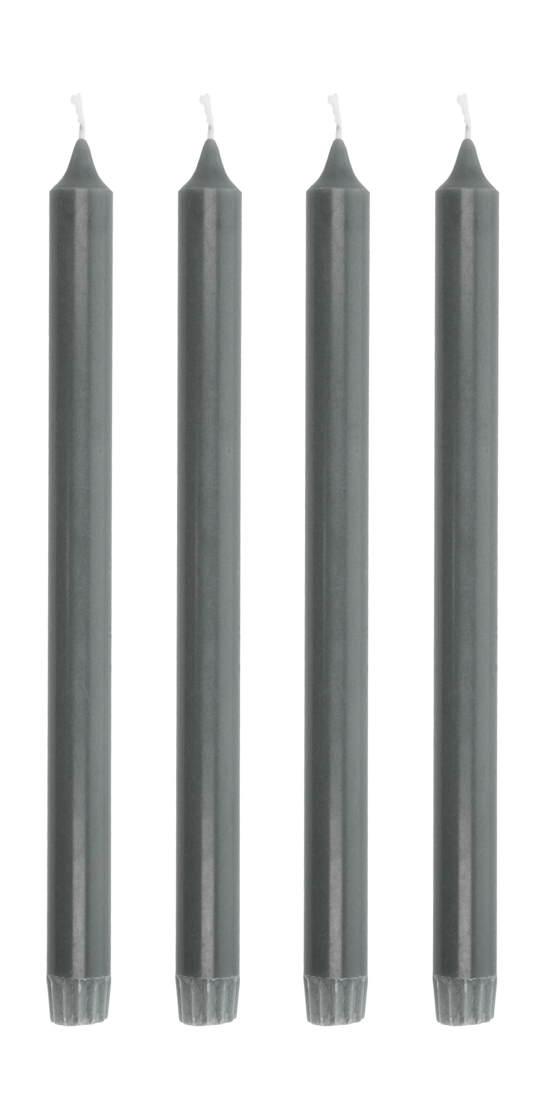 Villa Collection Aia Stick Candle Set of 4 Øx H 2,2x30, Dark Grey