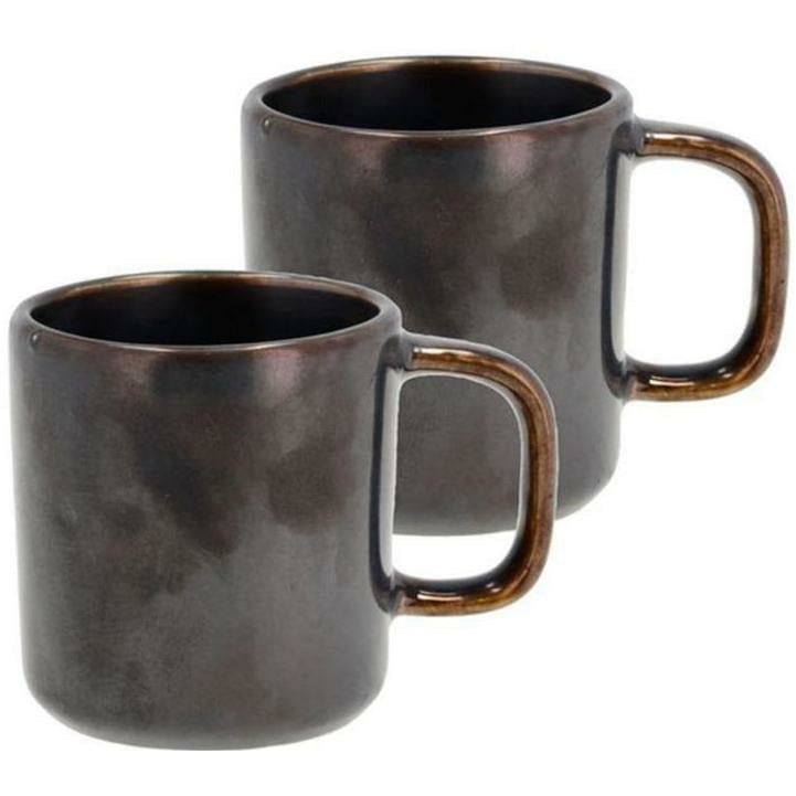Villa Collection Mug 250 ml sæt med 2, sort metallisk