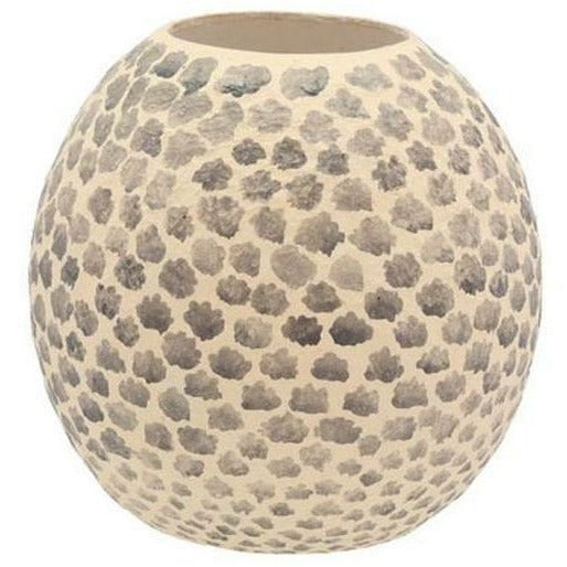 Villa Collection Decorative Vase Øx H 18,5x20 cm, fløde/grå