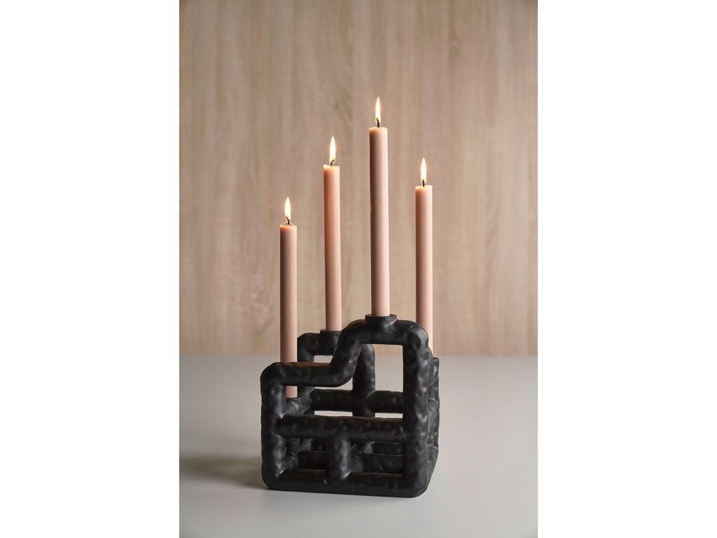 Villa Collection Lyst Candle Holder, sort