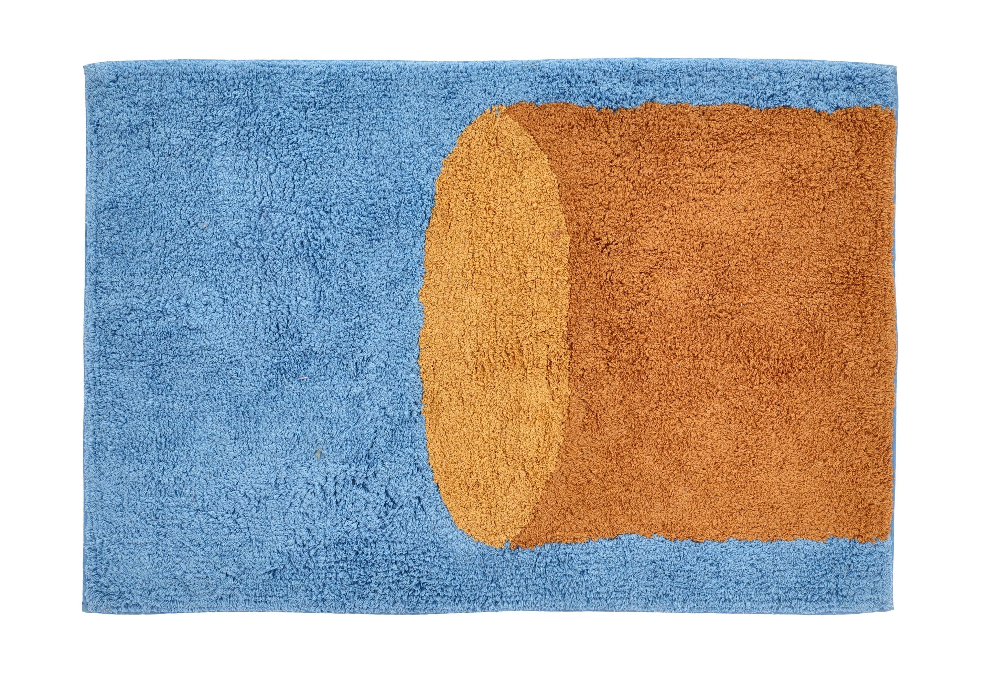 Villa -Sammlungsstile Tufted Teppich 60x60 cm, blau/braun