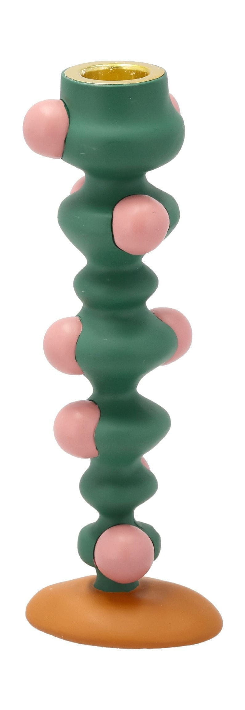 Villa Collection Styles Candle Holder med prikker, grøn/lyserød