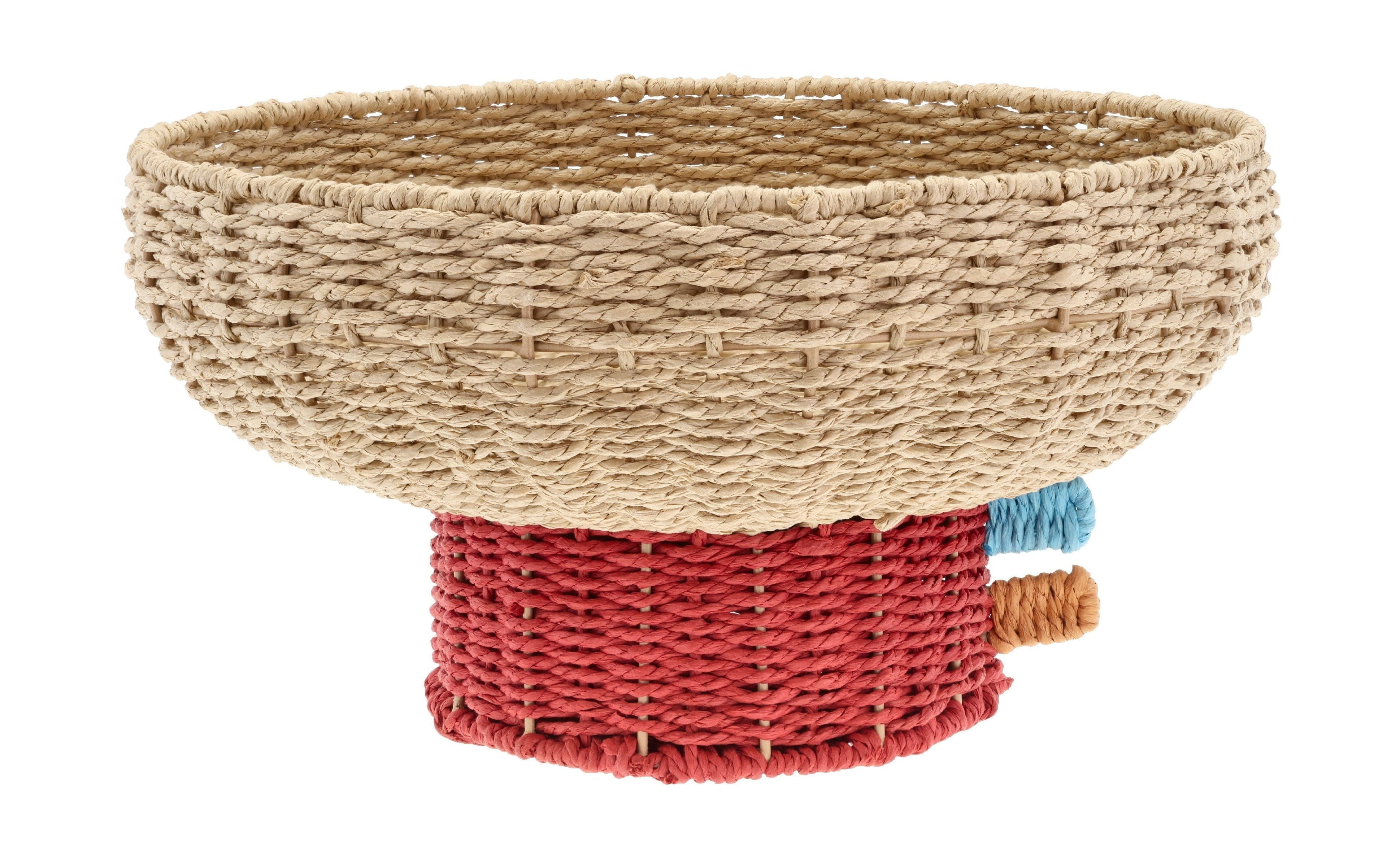 Panier de styles de collection de villa, rouge