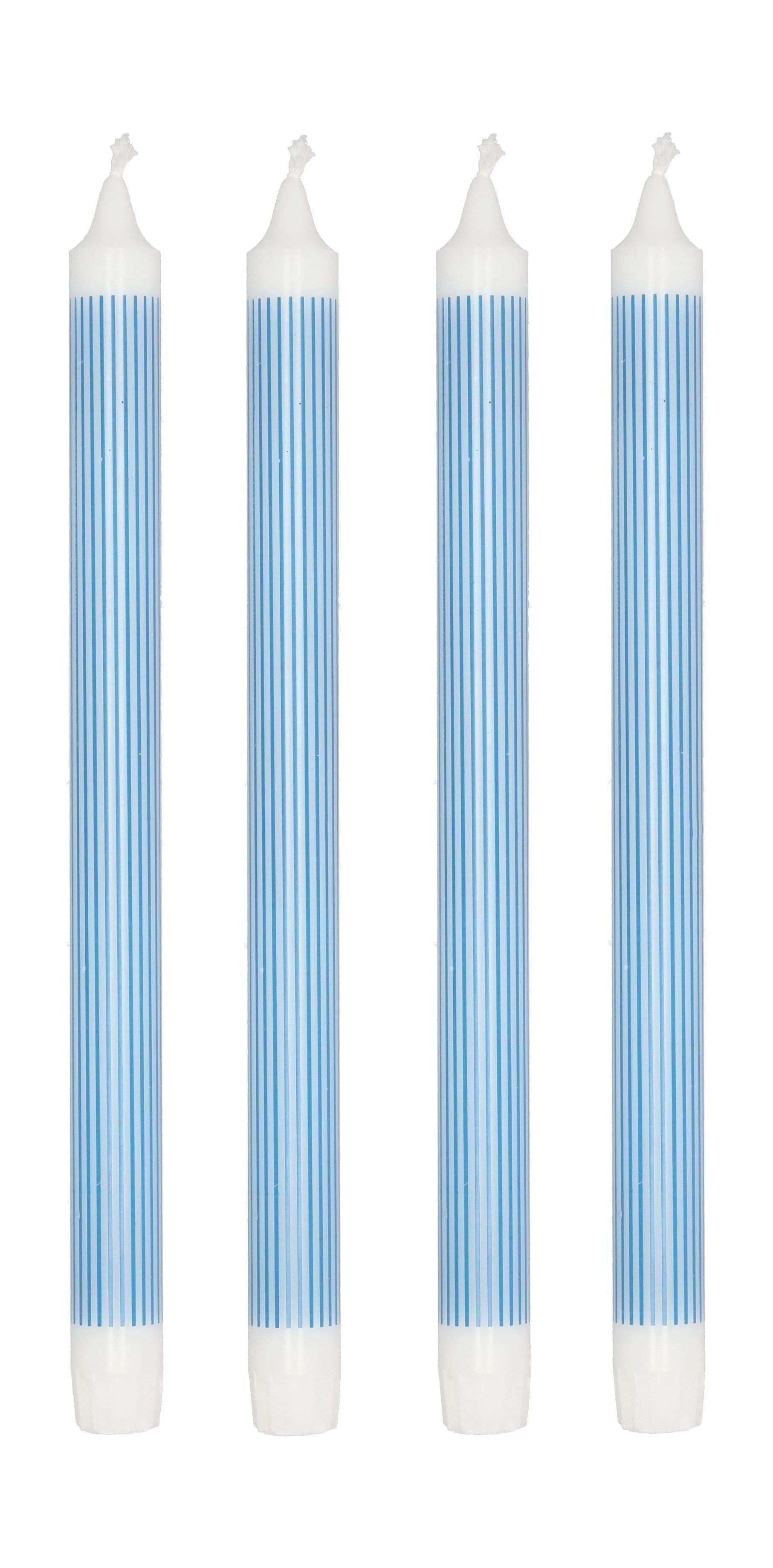 Styles de collection de villa Ensemble de bougies de bâton de 4 Øx h 2,2x29, bleu