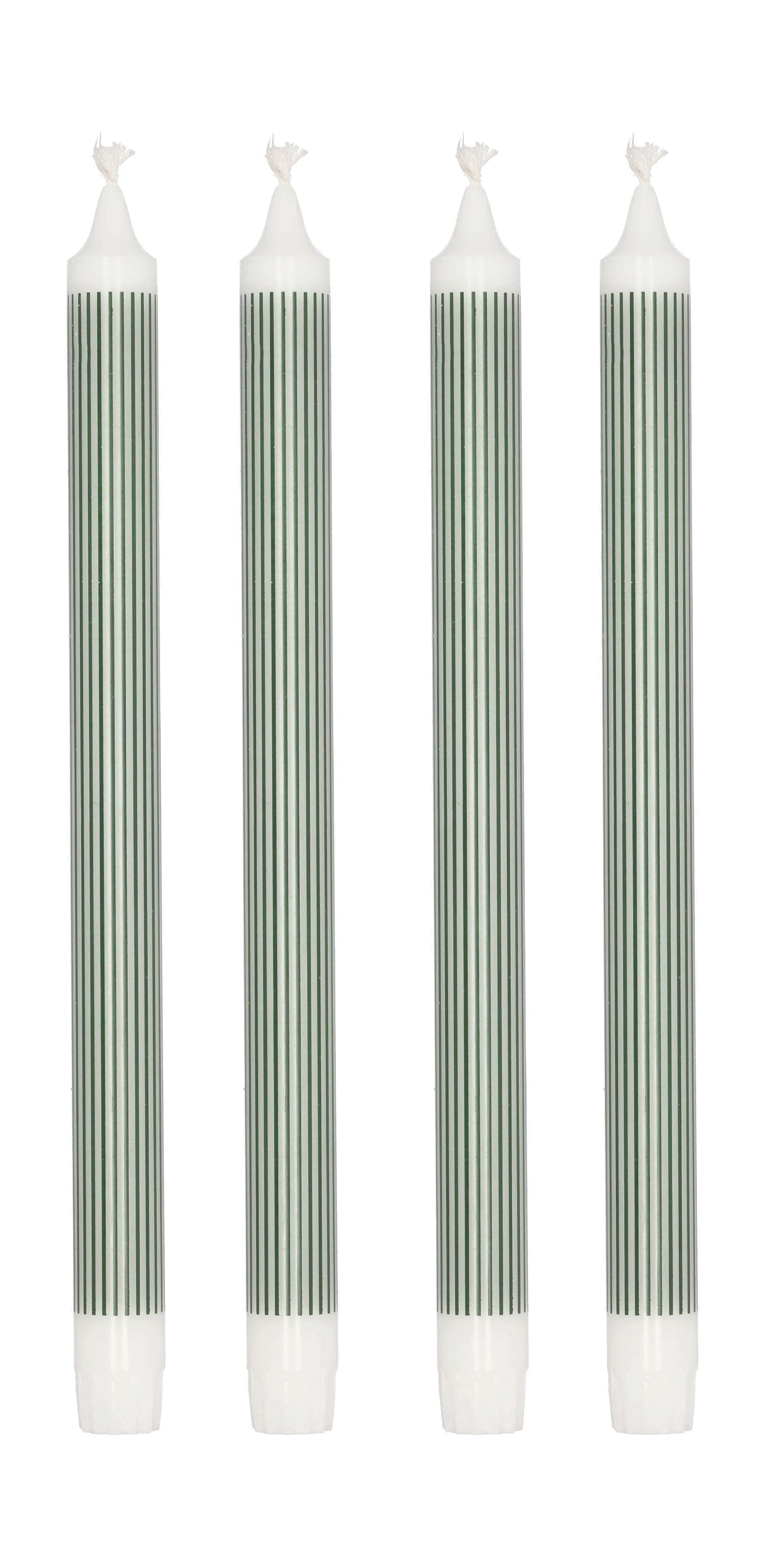 Styles de collection de villa Ensemble de bougies de bâton de 4 Øx h 2,2x29, vert
