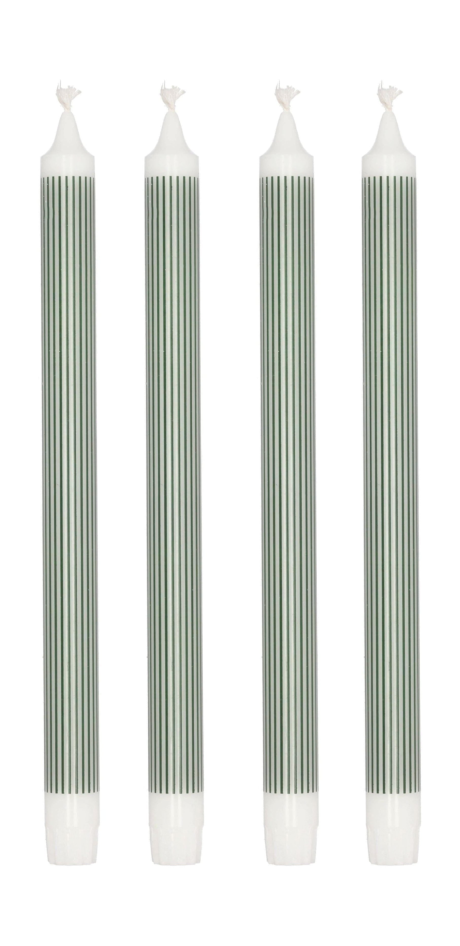 Villa samlingsstilar Stick Candle Set of 4 Øx H 2,2x29, Green