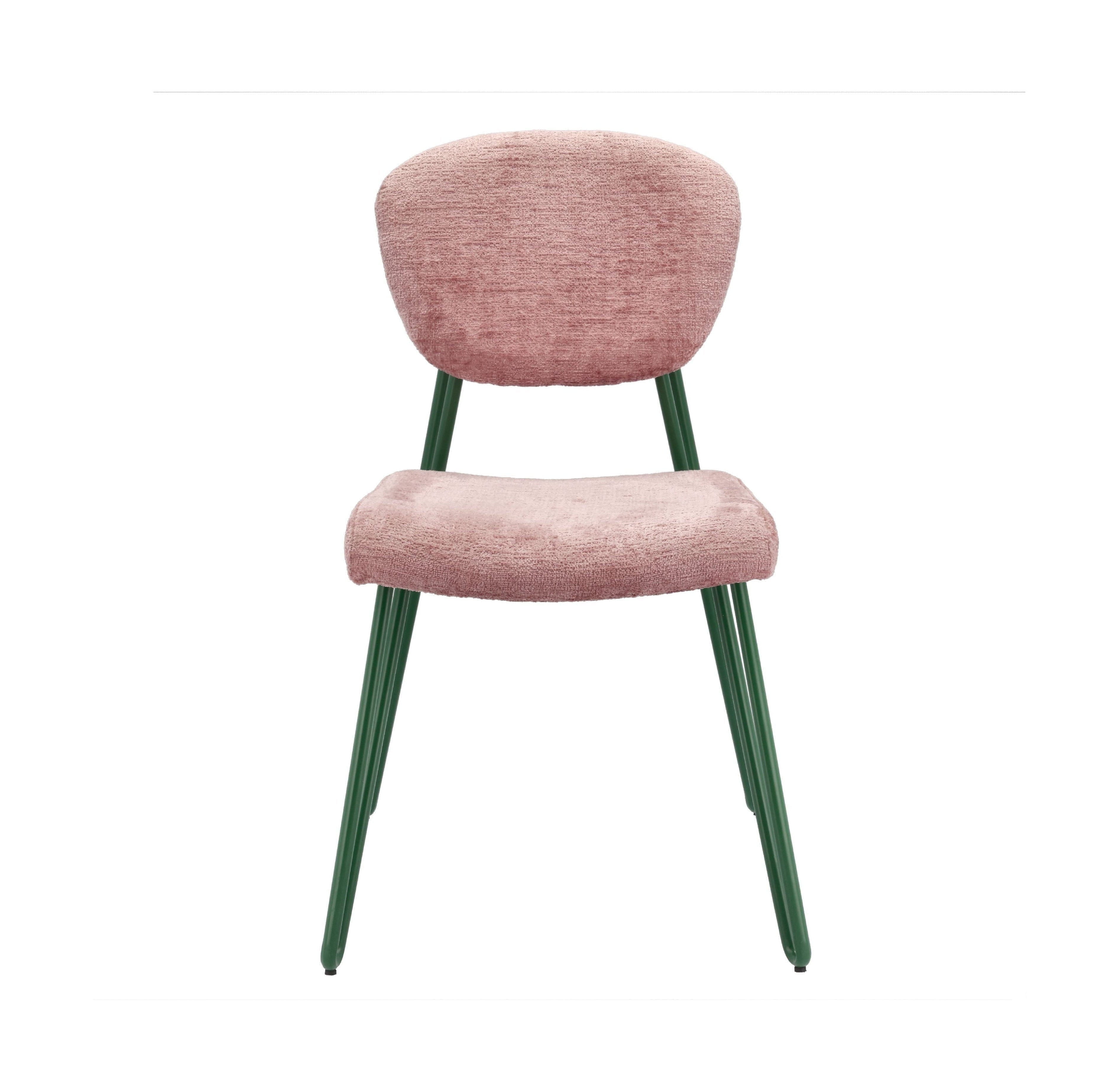 Chaise de styles de collection Villa, vert / rose