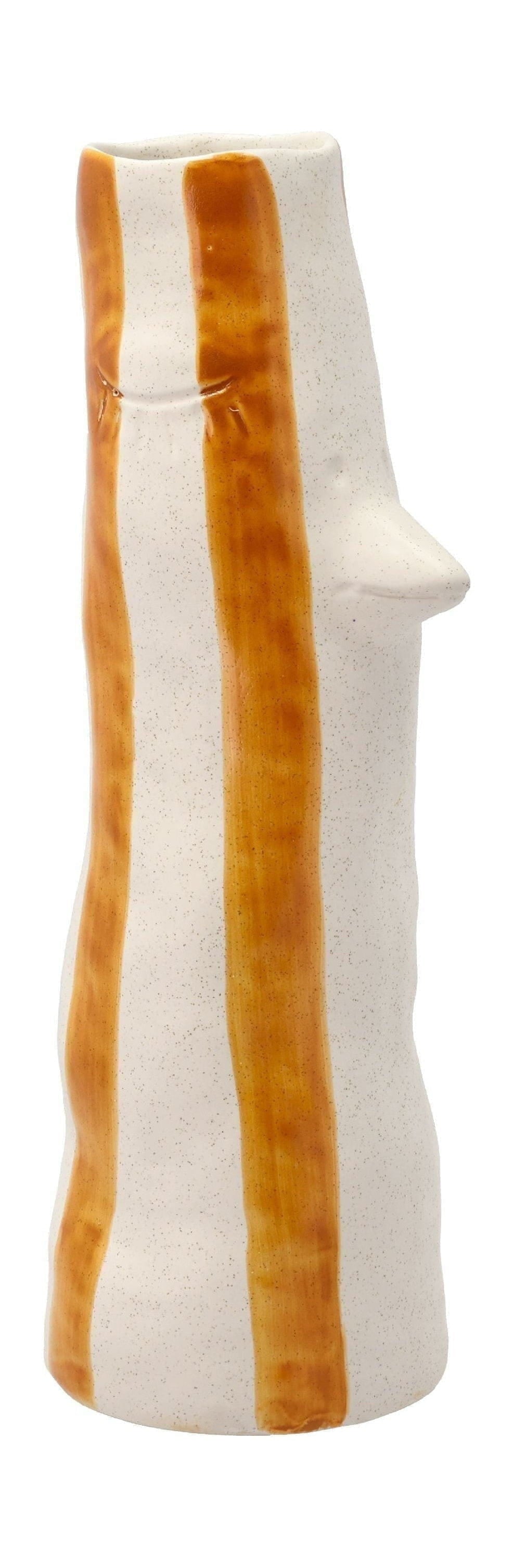 Villa -Kollektionsstil Vase mit Schnabel und Wimpern groß, braun
