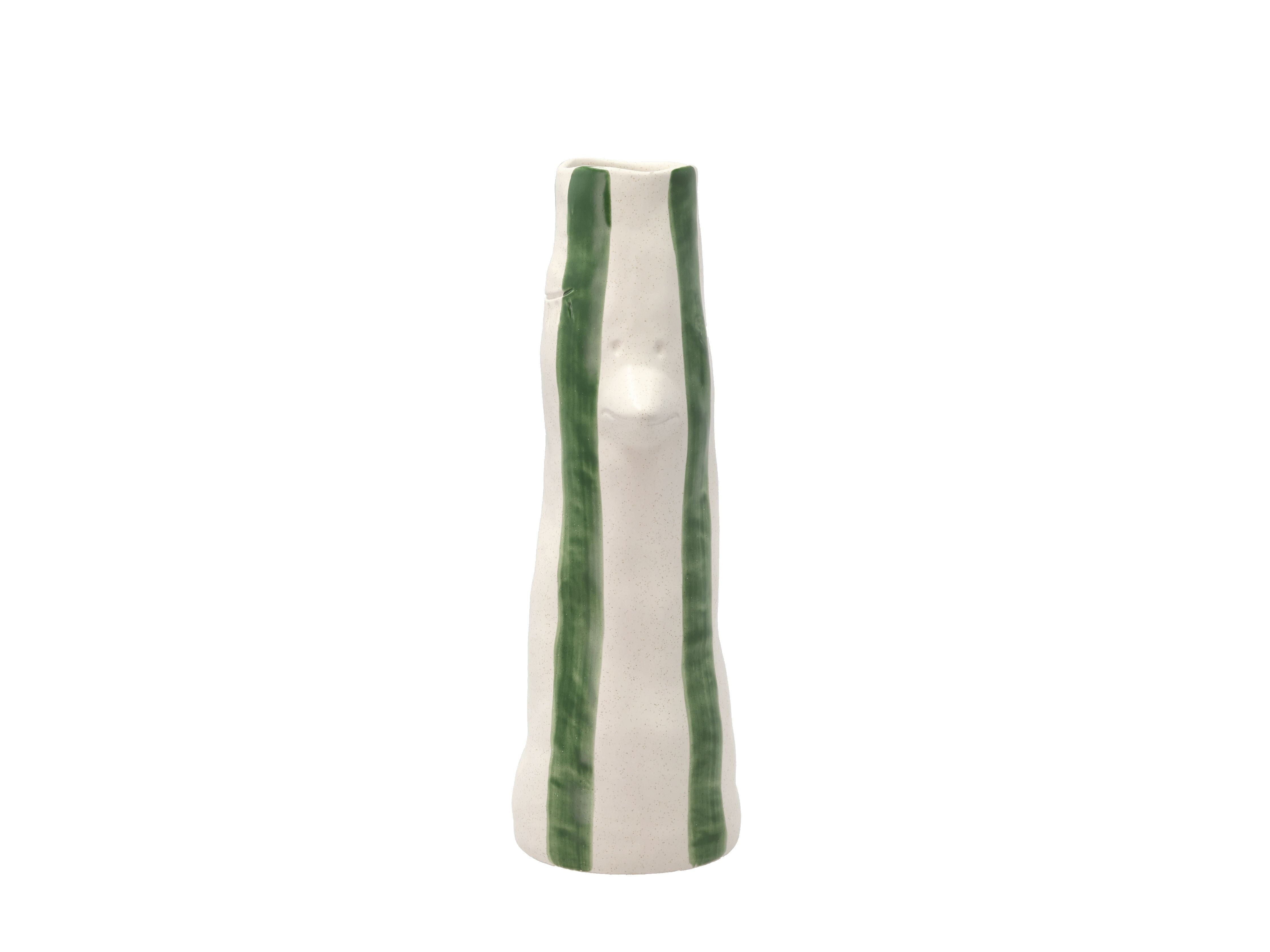 Villa -Kollektionsstil Vase mit Schnabel und Wimpern groß, grün