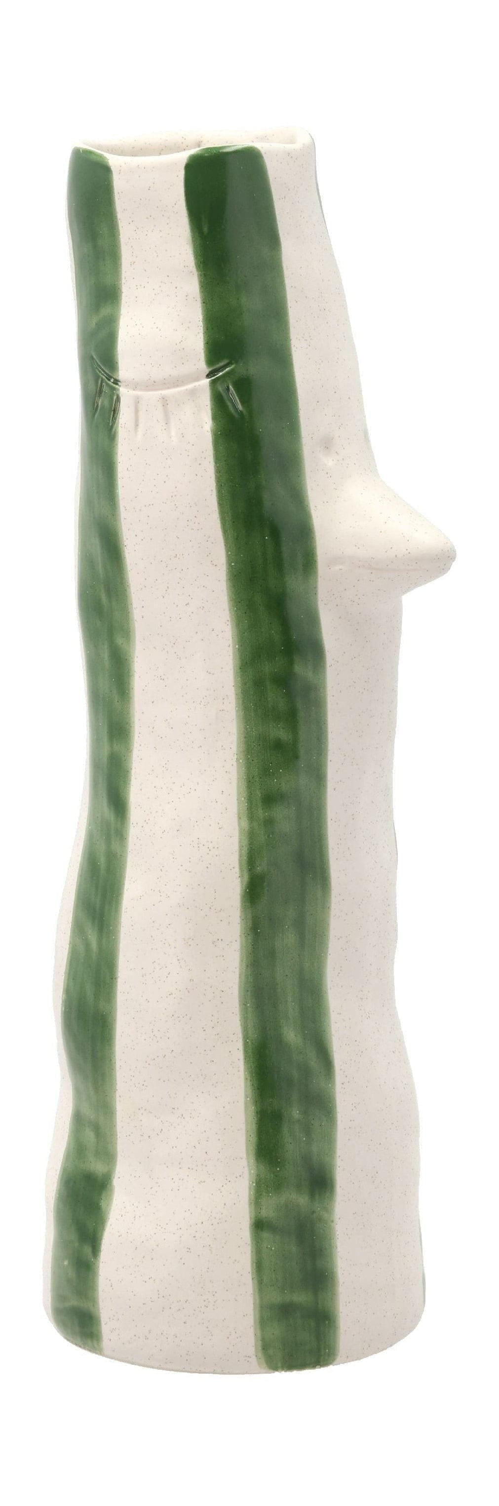 Villa -Kollektionsstil Vase mit Schnabel und Wimpern groß, grün