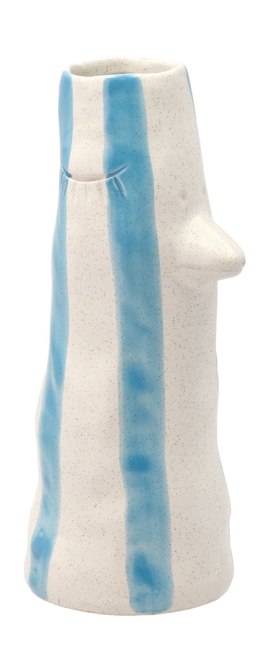 Villa -Kollektionsstil Vase mit Schnabel und Wimpern klein, blau
