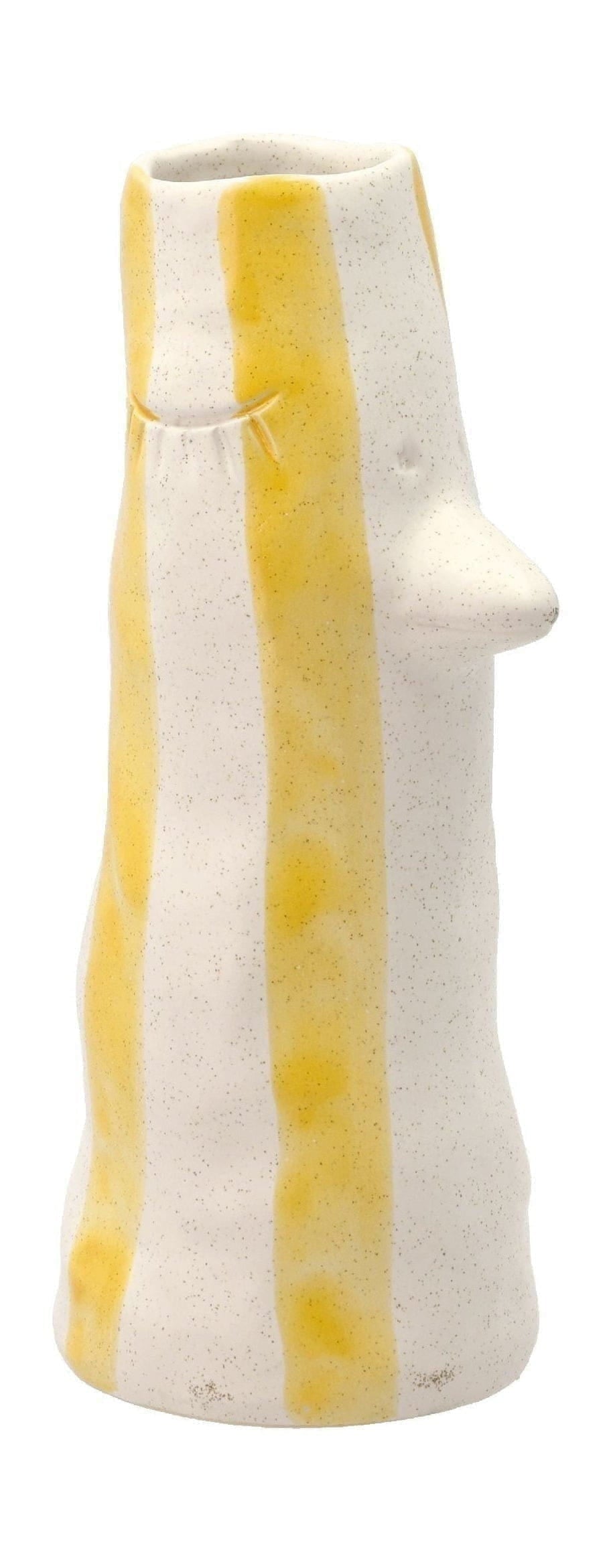 Villa -Kollektionsstil Vase mit Schnabel und Wimpern klein, gelb