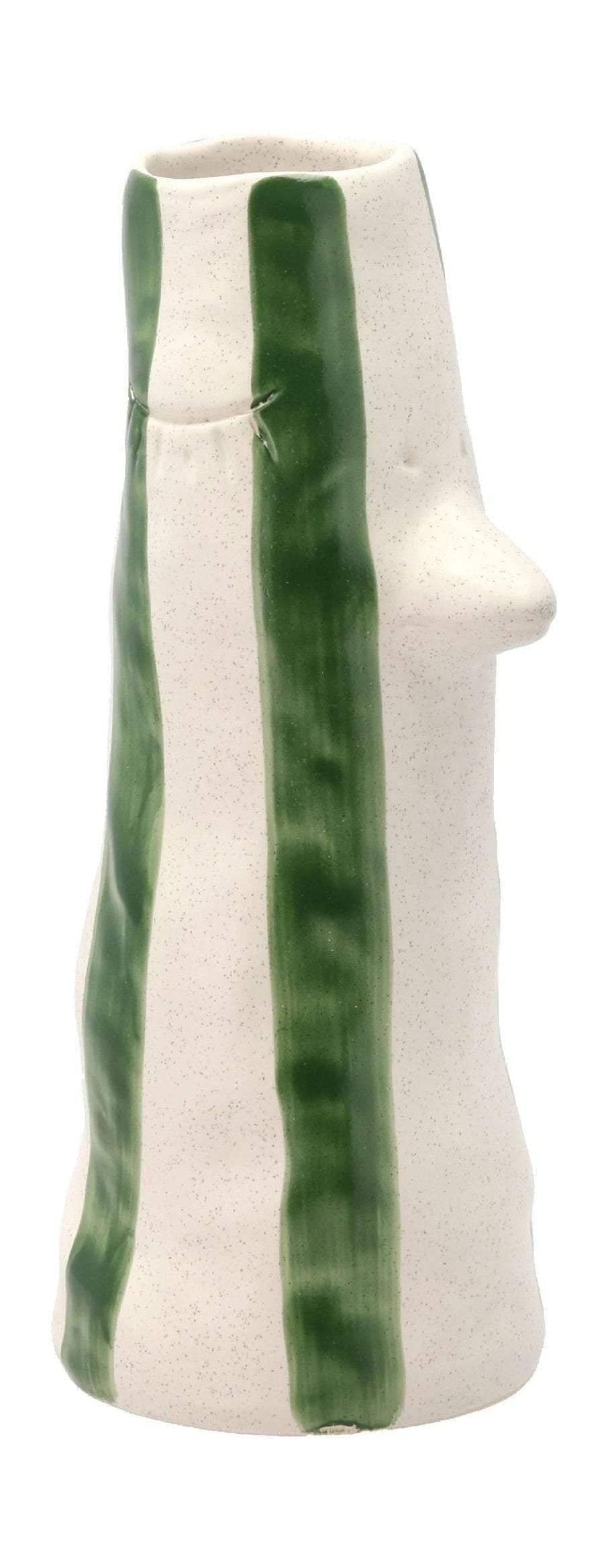 Villa -Kollektionsstil Vase mit Schnabel und Wimpern klein, grün